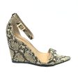 Sandals Heels Wedge By Anne Michelle In Snakeskin Print, Size: 7.5 For Cheap