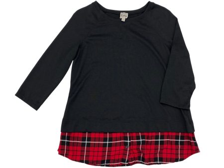 Top Ls By Como Vintage In Black & Red, Size:L Hot on Sale