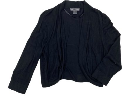 Cardigan By Jessica Howard In Black, Size:Xl on Sale