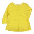 Top 3 4 Sleeve Basic By Isaac Mizrahi Live Qvc In Yellow, Size:1X For Cheap