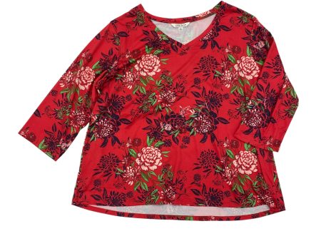 Top Ls By The Pioneer Woman In Red, Size:2X on Sale