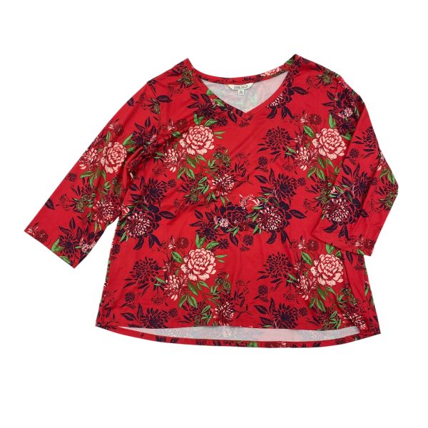 Top Ls By The Pioneer Woman In Red, Size:2X on Sale