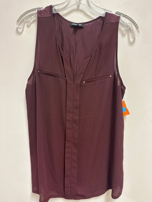 Top Sleeveless By Express In Brown, Size: L Supply