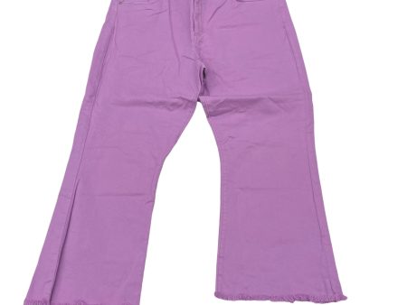 PURPLE DENIM JEANS CROPPED by LOFT Size:18 For Discount