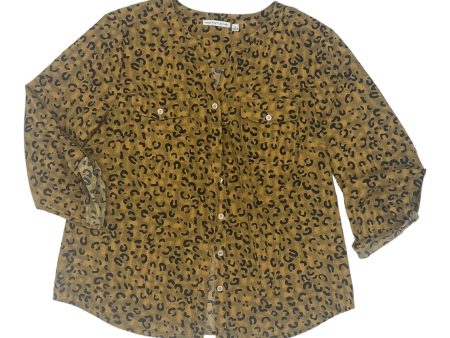 ANIMAL PRINT NOTATIONS TOP 3 4 SLEEVE, Size L Cheap