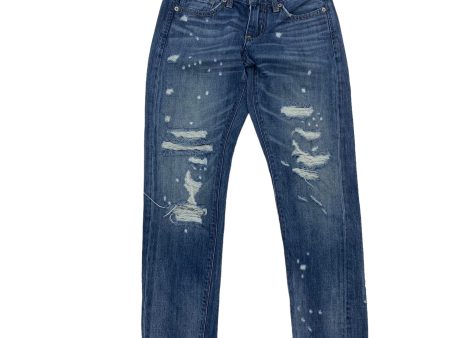 BLUE DENIM JEANS BOYFRIEND by LUCKY BRAND Size:10 Online Hot Sale