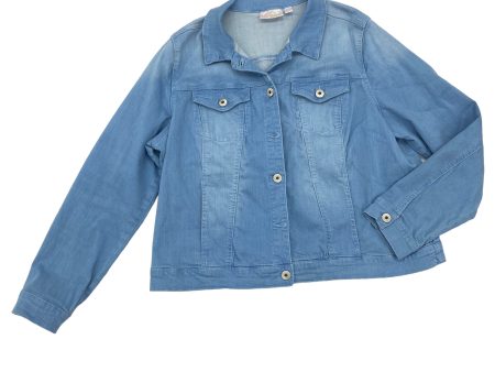 BLUE DENIM JACKET DENIM by BELLE BY KIM GRAVEL Size:L Hot on Sale