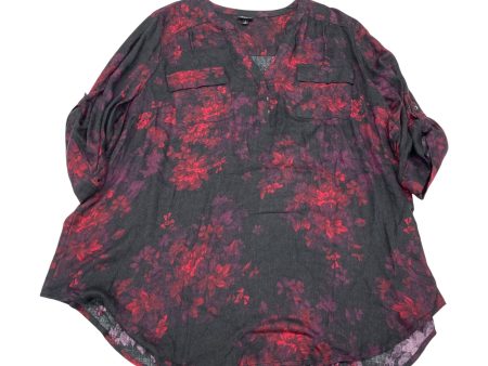 BLACK & RED TOP 3 4 SLEEVE by TORRID Size:4X Discount