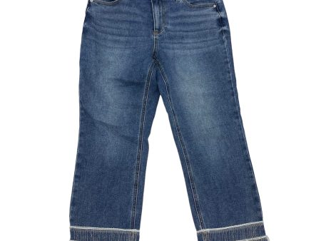 BLUE DENIM JEANS CROPPED by CATO Size:10PETITE Online Sale