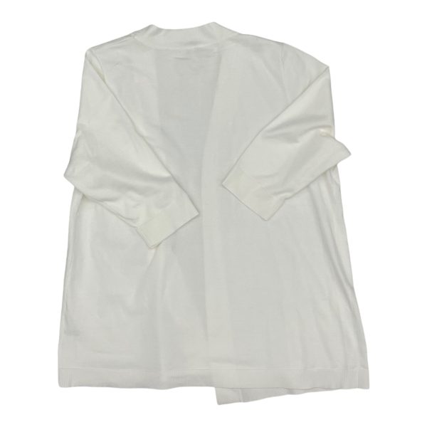 Cardigan By Leo And Nicole In White, Size:3X Online Hot Sale