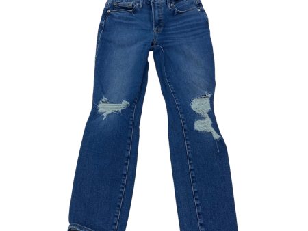 BLUE DENIM JEANS SKINNY by GOOD AMERICAN Size:6 on Sale