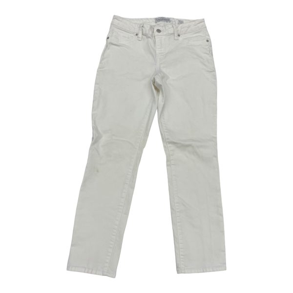 WHITE DENIM LUCKY BRAND JEANS CROPPED, Size 4 Hot on Sale