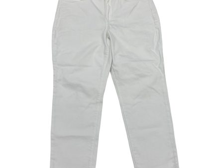 WHITE DENIM JEANS STRAIGHT by OLD NAVY Size:12 Discount