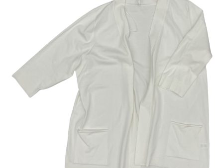 Cardigan By Leo And Nicole In White, Size:3X Online Hot Sale