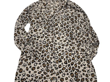 ANIMAL PRINT TOP LS by DANA BUCHMAN Size:M Discount