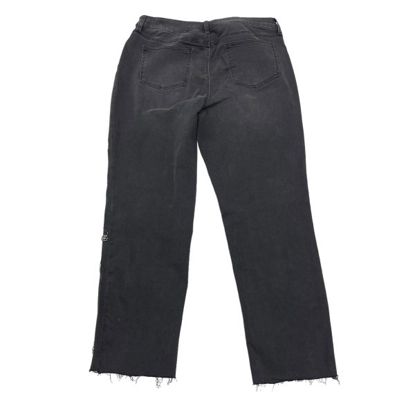 BLACK DENIM JEANS STRAIGHT by CHICOS Size:10 Supply