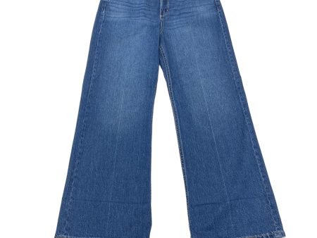 BLUE DENIM LOFT JEANS WIDE LEG, Size 10 on Sale