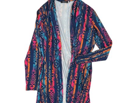 Cardigan By Clothes Mentor In Geometric Pattern, Size:L on Sale