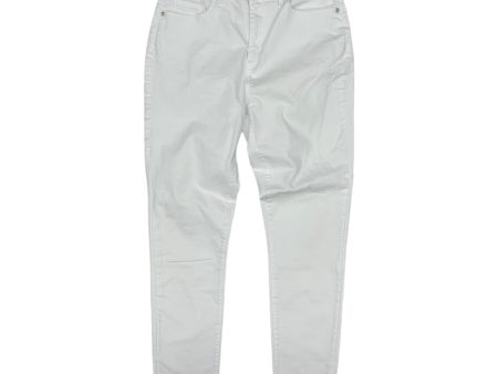 WHITE DENIM JEANS SKINNY by LOFT Size:10 For Sale