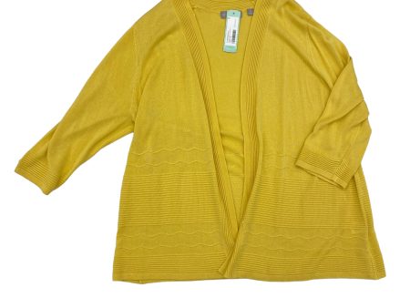 YELLOW    CLOTHES MENTOR CARDIGAN, Size 1X For Sale