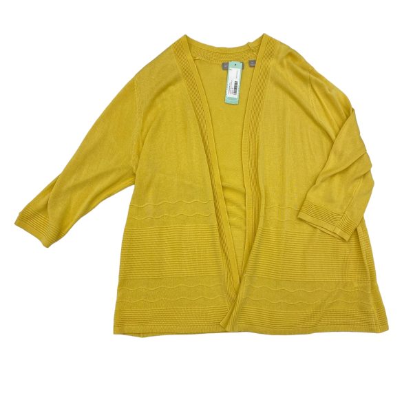 YELLOW    CLOTHES MENTOR CARDIGAN, Size 1X For Sale