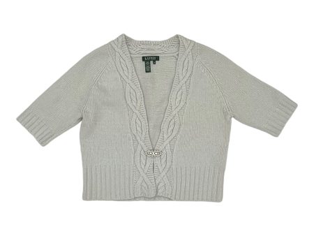 Cardigan By Lauren By Ralph Lauren In Grey, Size:M Fashion