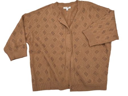 TAN SWEATER CARDIGAN by CLOTHES MENTOR Size:1X Online Sale