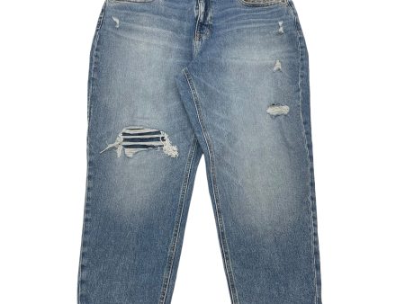 BLUE DENIM JEANS BOYFRIEND by CLOTHES MENTOR Size:16 Online Sale