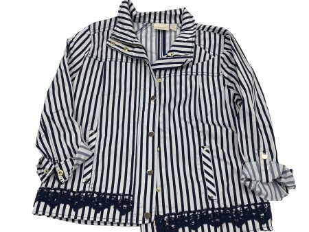 BLUE & WHITE CHICOS JACKET OTHER, Size M Online Sale