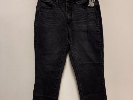 Jeans Straight By Time And Tru In Black Denim, Size: 12 Sale