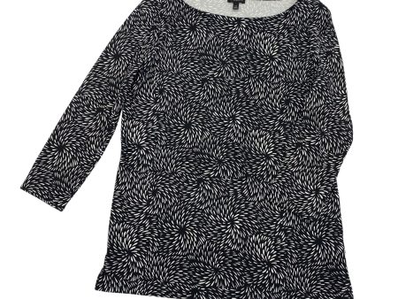 BLACK & WHITE TOP 3 4 SLEEVE by TALBOTS Size:XS Sale