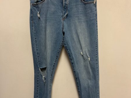 Jeans Straight By Vintage America In Blue Denim, Size: 16 Online Hot Sale