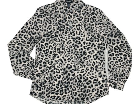 ANIMAL PRINT BLOUSE LS by EXPRESS Size:M Online Hot Sale