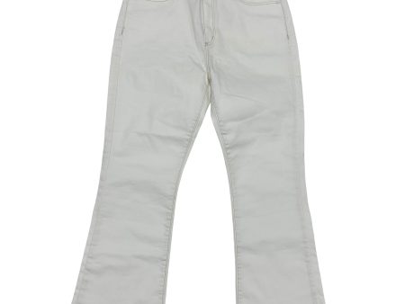 WHITE DENIM JEANS STRAIGHT by LOFT Size:10 Fashion