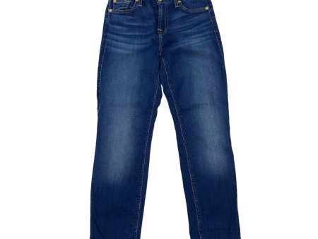 BLUE DENIM JEANS CROPPED by 7 FOR ALL MANKIND Size:M Online Sale