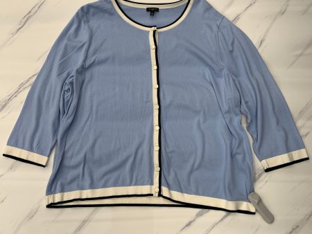 Sweater Cardigan By Talbots In Blue, Size: 3x Supply