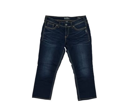 BLUE DENIM JEANS CROPPED by SILVER Size:14 Cheap