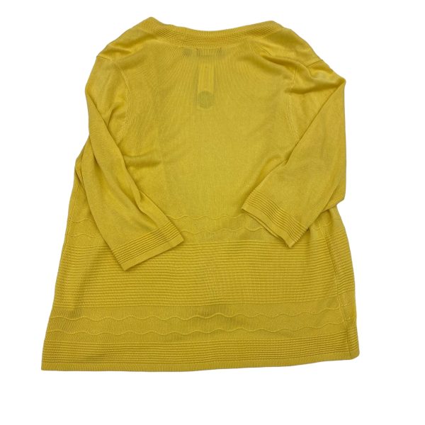 YELLOW    CLOTHES MENTOR CARDIGAN, Size 1X For Sale