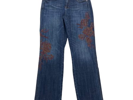 BLUE DENIM WHITE HOUSE BLACK MARKET JEANS STRAIGHT, Size 6 Online Sale