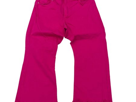 PINK DENIM JEANS CROPPED by LOFT Size:18 on Sale