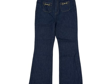 BLUE DENIM JEANS FLARED by LOFT Size:10 Sale