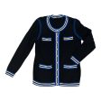 BLACK & BLUE CARDIGAN by TALBOTS Size:XL For Discount