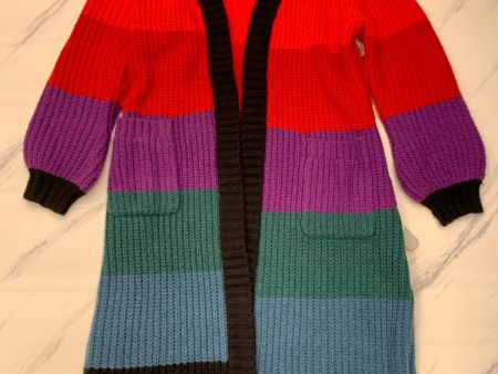 Sweater Cardigan By Torrid In Rainbow Print, Size: Xl For Discount