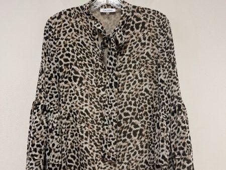 Animal Print Top Long Sleeve Calvin Klein, Size Xs Hot on Sale