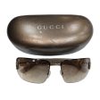 Sunglasses Luxury Designer By Gucci In Bronze Fashion